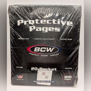 BCW Protective Pages 20-Pocket (NEW in Package)